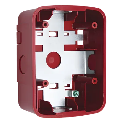 Caja de Montaje en Pared y Techo / Para Bocina y Bocina con Estrobo / Color Rojo / Compatible Serie L