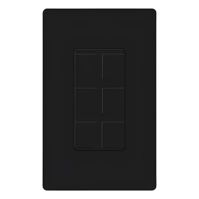 Marco de Pared Modular / 6 Puertos / Snap-In / 1 Espacio / Acepta RJ45, Coaxial, BNC y Fibra / Color Negro Brillante