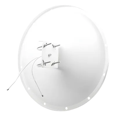 Antena Direccional / 4.8 - 6.5 GHz / 28 dBi / Alcance 20 km (12.4 mi) / Polarización Dual / Viento 200 km/h (124.3 mph)