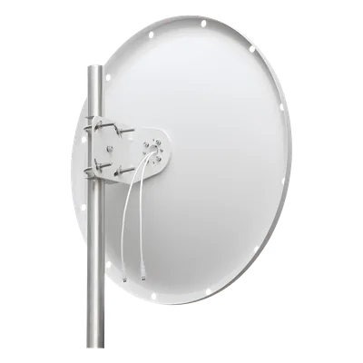 Antena Direccional / 4.8 - 6.5 GHz / 28 dBi / Alcance 20 km (12.4 mi) / Polarización Dual / Viento 200 km/h (124.3 mph)