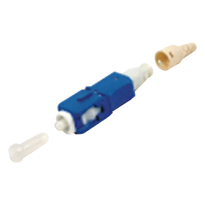Conector de Fibra Óptica Pre-Pulido / SC/UPC Simplex / Monomodo OS1/OS2 / Re-Terminable / Color Azul