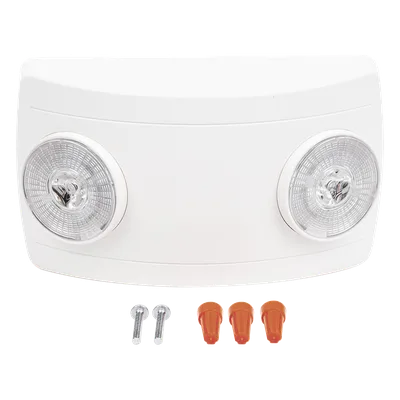 Luz de Emergencia LED / Doble LED 1W 150 lúmenes / Autonomía 90 min / Voltaje Universal 127-240 VAC / UL 5VA Ignífuga
