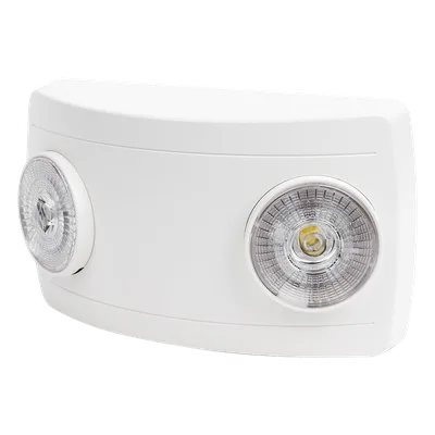 Luz de Emergencia LED / Doble LED 1W 150 lúmenes / Autonomía 90 min / Voltaje Universal 127-240 VAC / UL 5VA Ignífuga