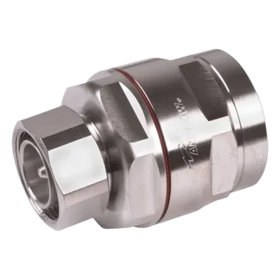 Conector coaxial / 7-16 DIN macho / 1-1/4 pulgada / 0-4000 MHz / 40 kW pico / IP68 / 3.28 pies inmersión