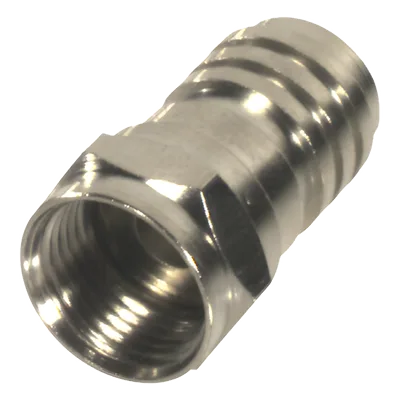 Conector Coaxial F Macho / Plegable / RG-59/U / 75 Ohm / Cuerpo Níquel / 24 mm