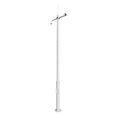 Poste Seccionado para Cámara PTZ / 3 m (9.8 ft) de Altura / 3 Secciones de 1 m / Base de Cimentación 330 mm / Soporte PTZ 48.5 mm / Sellos Impermeables / Color Negro