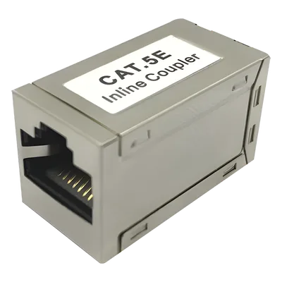 Acoplador STP / Cat5e / 1000 Mbps / Blindado EMI/RFI / 2 Puertos RJ45 / 750 VCA