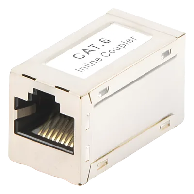 Acoplador Blindado STP / Cat6 / 2 Puertos RJ45 Hembra / 750 VCA RMS / AWG 24-26