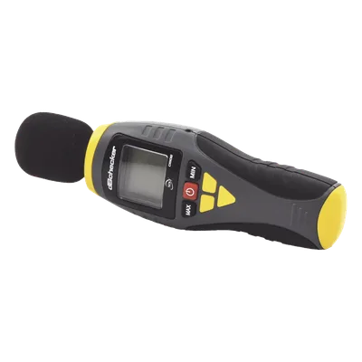 Medidor de Decibeles Profesional / Rango 40-130 dB en 4 Escalas / Precisión ±2 dB / Cumple NFPA 72 y ANSI S1.4 / LCD 4 Dígitos con Max/Min Hold / Micrófono Condensador Electret ½ Pulgada