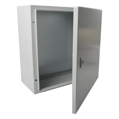 Gabinete de Acero IP66 / 400x400x200 mm / IK10 / Placa Trasera Galvanizada / Cierre con Llave / 15.7x15.7x7.9 in