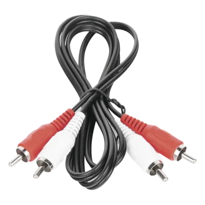 Cable RCA Macho a Macho / 1 m (3.28 ft) / Audio y Video HD / Conectores Codificados por Color / Baja Pérdida de Señal