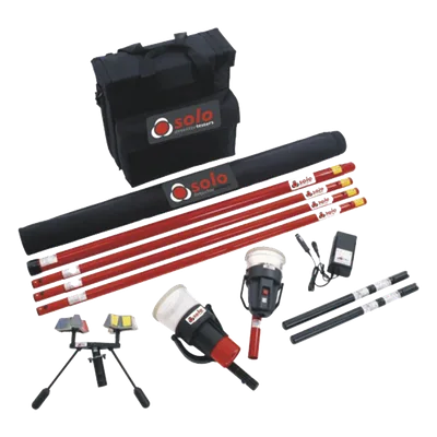 Kit de Prueba para Detectores Térmicos y de Humo / Pértiga Telescópica 6 m (19.7 ft) / Extensión 1.2 m (3.9 ft) / Dispensador de Prueba / Herramienta de Remoción / Baterías Tipo Bastón / Maleta Profes
