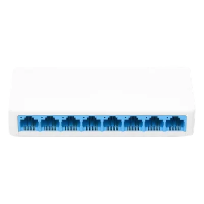 Switch de Escritorio / 8 Puertos 10/100 Mbps / Capacidad de Conmutación 1.6 Gbps / Sin Ventilador / Plug and Play