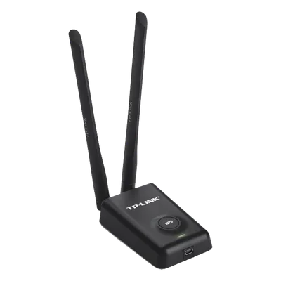 Adaptador USB Wi-Fi / Alta Potencia / 300 Mbps / 2.4 GHz / 2 Antenas 5 dBi / Cable 1.5 m