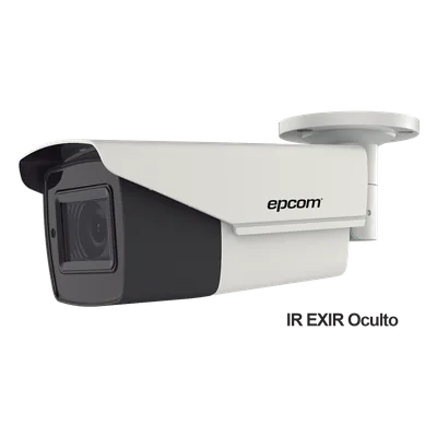 Cámara Bullet TURBOHD 4K / Lente Mot. 2.7 a 13.5 mm / IR EXIR 80 m / 262 ft / IP67 / 12 Vcc - 24 VCA / dWDR
