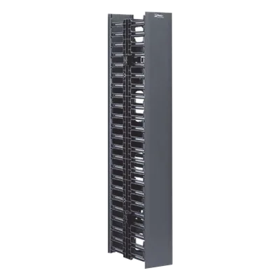 Organizador Vertical de Cable / Doble Frontal y Posterior / 22.5 UR / 4.9in Ancho / 41.5ft Altura / Negro
