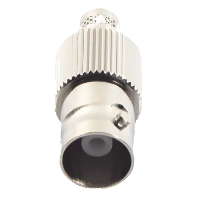 Conector BNC Hembra / Anillo Plegable / Cables RG-8/X, LMR-240, 9258 / Cuerpo Bronce Niquelado / Contacto Oro 24K / Aislamiento Delrin
