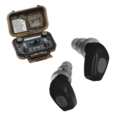 Tapones auditivos electrónicos / Detección y filtrado de voz / Atenuación 40 dB / Amplificación 5x / IP67 / 16 horas batería