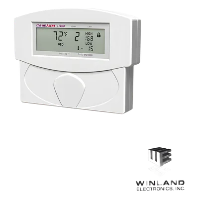 Detector de temperatura y humedad / 2 zonas / LCD / 2 relés NA/NC / -50°C a 150°C / 6 x 4.75 x 1.25 in