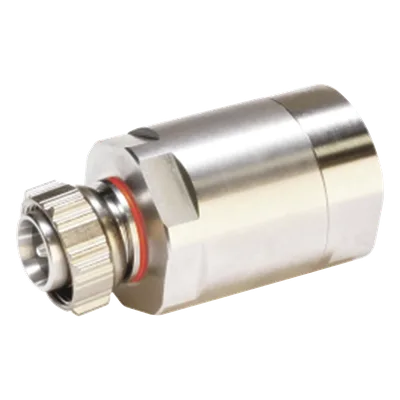 Conector RF Macho / 4.3-10 / Recto / 7/8" Cable / 0-5000 MHz / 50 Ω / 3 kW Promedio