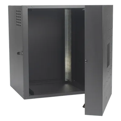 Gabinete de Montaje en Pared / 18U / 737 mm (29 in) Ancho / 762 mm (30 in) Profundidad / Puerta Sólida Frontal / Paneles Laterales Ventilados / IP20 / NEMA Type 1