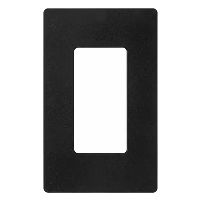Placa de Pared Decorativa / 1 Espacio / Diseño Sin Tornillos Visibles / Acabado Satinado Midnight / Perfil Delgado 7.6 mm