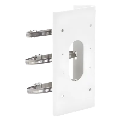 Montaje para Poste / Cámaras Domo y Bala / Acero Inoxidable / 12 Modelos Compatibles / 250 x 127 x 46 mm / 1.2 kg