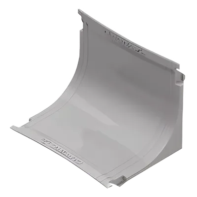 Curva vertical interna / Aluminio inyectado SAE 305 / Pintura electrostática 60-100 micras / -20°C a +80°C / 0.130 kg