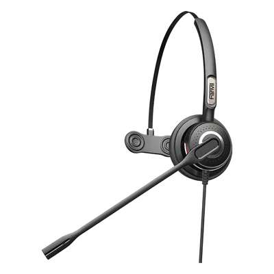 Diadema monoaural con tecnología antishock para teléfonos IP FANVIL y Polycom con micrófono de cancelación de ruido, larga durabilidad