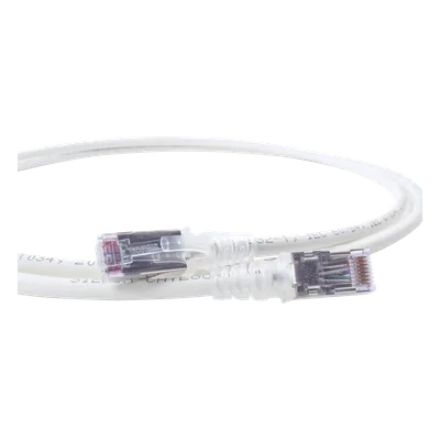 Patch Cord Cat6A Blindado / S/FTP / 28 AWG / 1.52 m (5 ft) / Diámetro 5.5 mm / Color Blanco