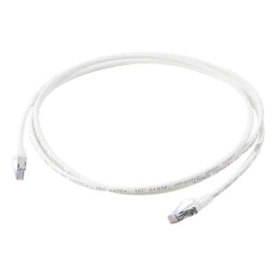 Patch Cord Cat6A Blindado S/FTP / 28 AWG / 2.13 m (7 ft) / Diámetro Reducido / Color Blanco