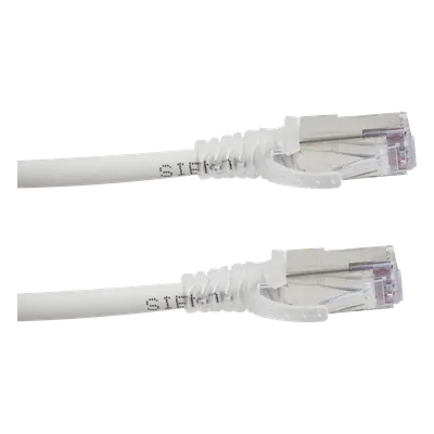 Patch Cord Cat6A Blindado S/FTP / 28 AWG / 2.13 m (7 ft) / Diámetro Reducido / Color Blanco