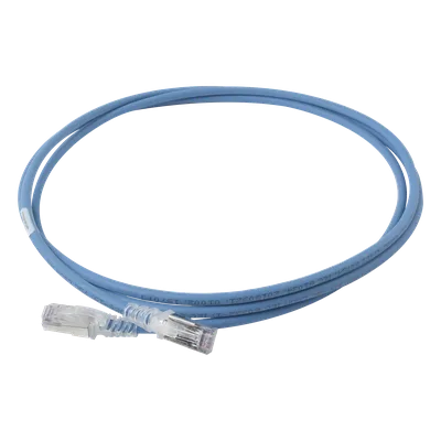 Patch Cord Cat6A Blindado S/FTP / 28 AWG / 2.13 m (7 ft) / Diámetro 5.5 mm / Color Azul