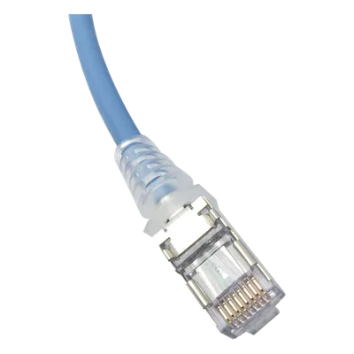 Patch Cord Cat6A Blindado S/FTP / 28 AWG / 2.13 m (7 ft) / Diámetro 5.5 mm / Color Azul