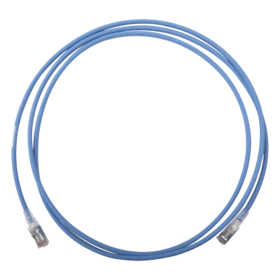 Patch Cord Cat6A Blindado S/FTP / 28 AWG / 2.13 m (7 ft) / Diámetro 5.5 mm / Color Azul