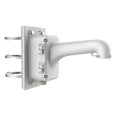 Montaje en Poste con Caja de Conexión / Ajustable 100-200 mm / Capacidad 10 kg (22 lb) / Aluminio y Acero / IP Compatible
