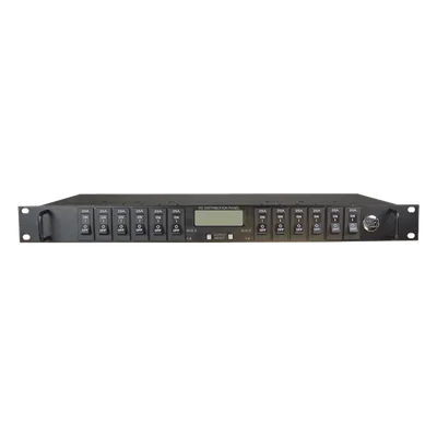 PDU Administrable IP / 12 Salidas CC / Doble Bus 100 A / 12-60 Vcc / 1U Rack 19"