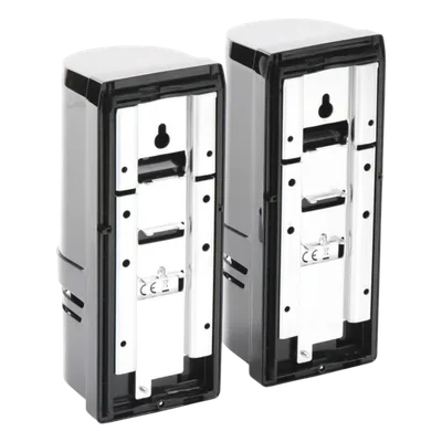 Barrera Fotoelectrica Perimetral / Doble Haz Infrarrojo 100 m (328.1 ft) / Alineacion LED ±90° / IP55 / Relé Forma C / Consumo 46 mA