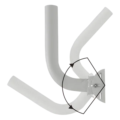 Montaje de Brazo Universal / Ajuste de Azimut 0 a 120° / Acero con Recubrimiento en Polvo / Diámetro 35 mm / Peso 1.2 kg / Compatible con Múltiples Marcas