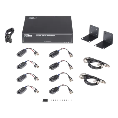 Transceptor Activo / 8 Canales / Video + PoC / UTP Cat 5e/6 / 150 m (492.1 ft) en 4K / 200 m (656.2 ft) en 5 MP / 36 Vcc a 12 Vcc / Rack 19"