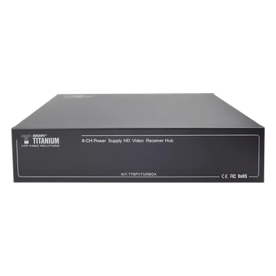 Transceptor Activo / 8 Canales / Video + PoC / UTP Cat 5e/6 / 150 m (492.1 ft) en 4K / 200 m (656.2 ft) en 5 MP / 36 Vcc a 12 Vcc / Rack 19"