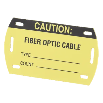 Kit de Etiquetas Autolaminadas para Fibra Óptica / 90.42 x 52.32 mm / 3.56 x 2.06 pulg / Negro con Amarillo / Interior/Exterior / -45°C a 93°C