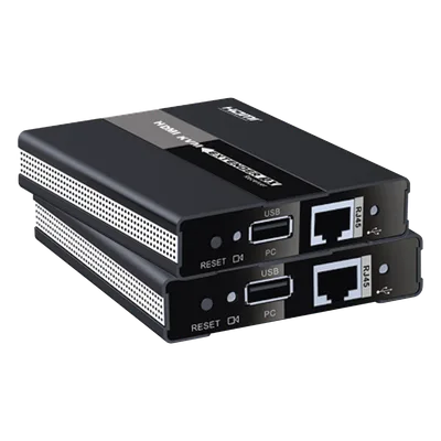 Kit extensor KVM ( Teclado, video, Mouse ) HDMI 1080P @ 60 Hz, 60 metros con cable CAT5e/6