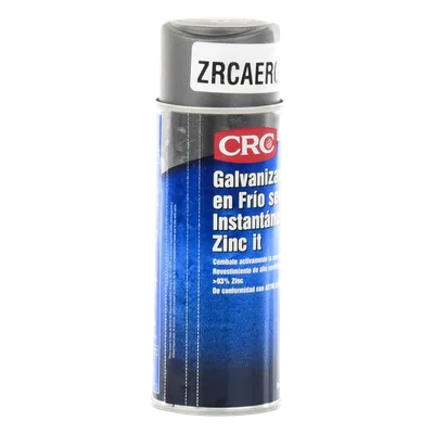 Recubrimiento Zinc en Aerosol / 93% Zinc Puro / 368 gr / Película 76 µ / Acabado Gris Brillante / Protección Anticorrosión