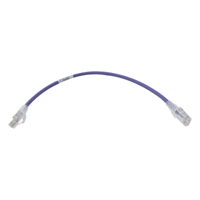 Patch Cord Modular Cat6 UTP / CM/LS0H / 0.3m (1 ft) / 26 AWG / Violeta