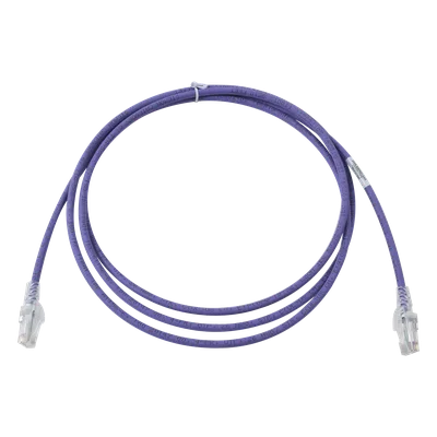 Patch Cord / Cat6 UTP / CM/LS0H / 2.13 m (7 ft) / 26 AWG / Ultra Delgado 5.3 mm / Violeta