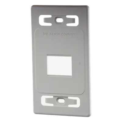 Placa de Pared Modular / 2 Salidas Single Gang / Termoplástico Blanco / MAX-Z-MAX-TERA