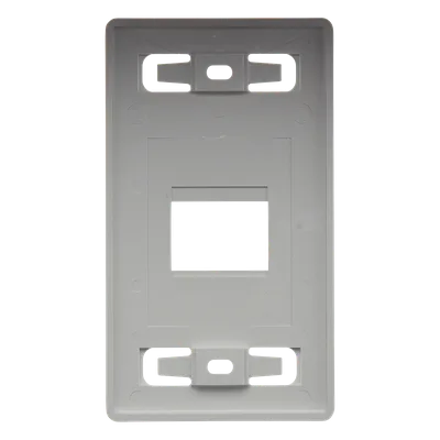Placa de Pared Modular / 2 Salidas Single Gang / Termoplástico Blanco / MAX-Z-MAX-TERA