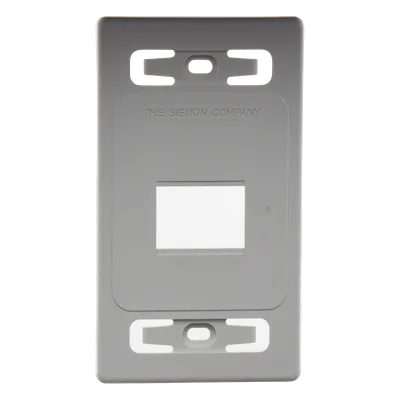 Placa de Pared Modular / 2 Salidas Single Gang / Termoplástico Blanco / MAX-Z-MAX-TERA