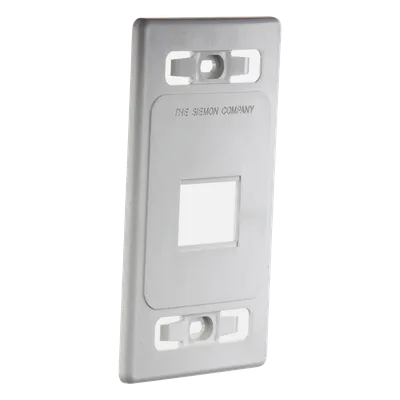 Placa de Pared Modular / 2 Salidas Single Gang / Termoplástico Blanco / MAX-Z-MAX-TERA